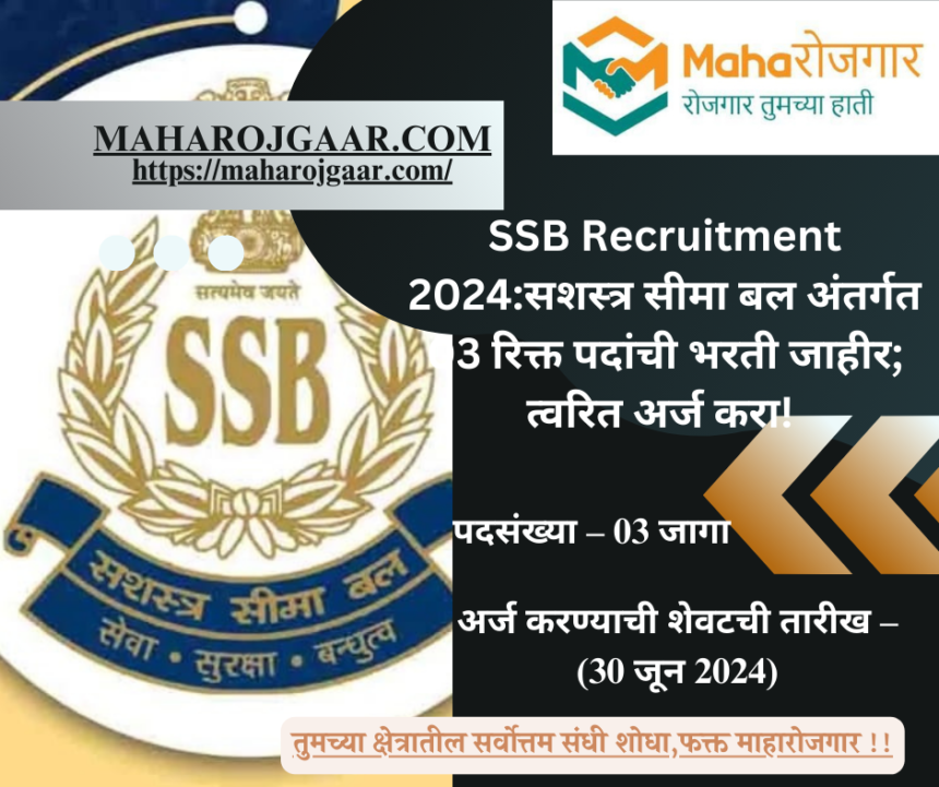SSB Recruitment 2024
